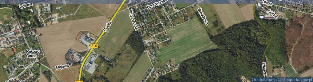 Zdjęcie satelitarne Szmaragdowa ul.